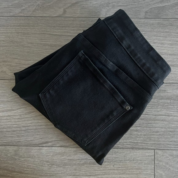 NYDJ Womens Black‎ Straight Leg Faux Front Pockets 38445ODT Size 6 - Picture 1 of 6